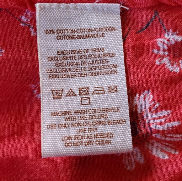 Free People Red Cotton Blouse - Picture 6 of 8